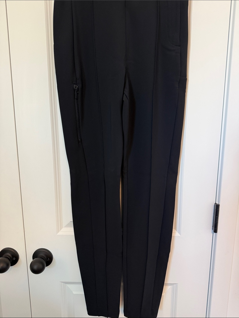 Athleta Black Slim Ponte Leggings with Zip Pocket